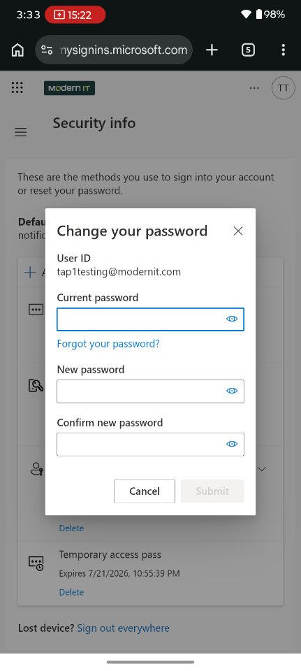 Change password